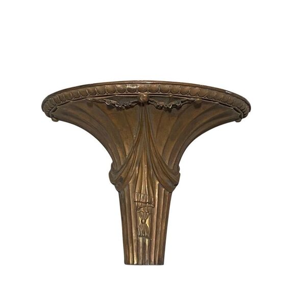 Antique Neoclassical Style Wall Bracket Sconce Shelf Copper - Picture 1 of 6